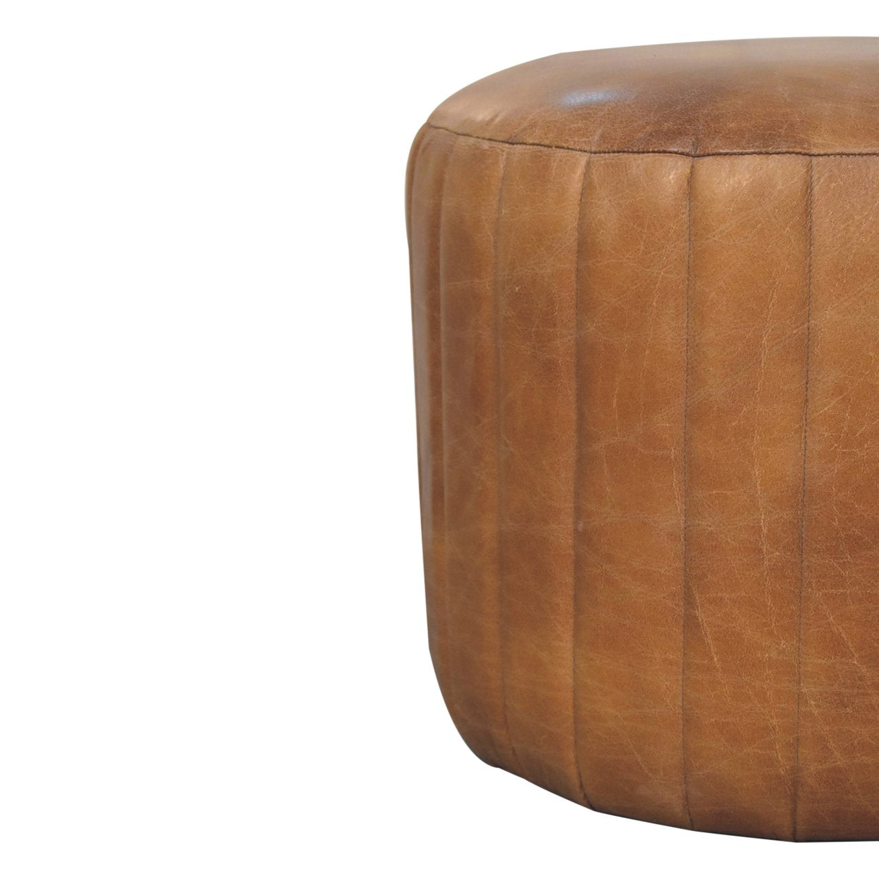 Leather Boucle Stool