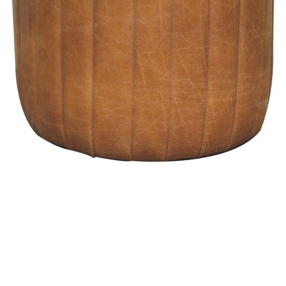 Leather Boucle Stool