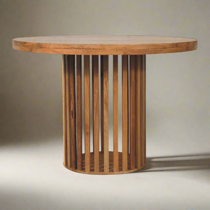 Mango wood round dining table