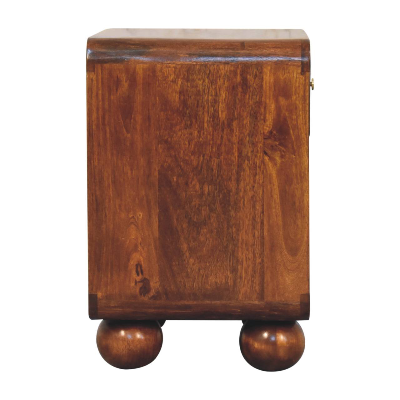 Rattan bedside table mango wood