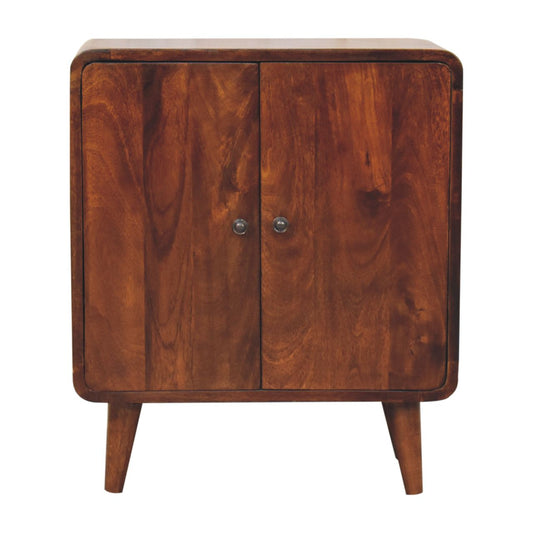 Classic chestnut finish cabinet mango wood