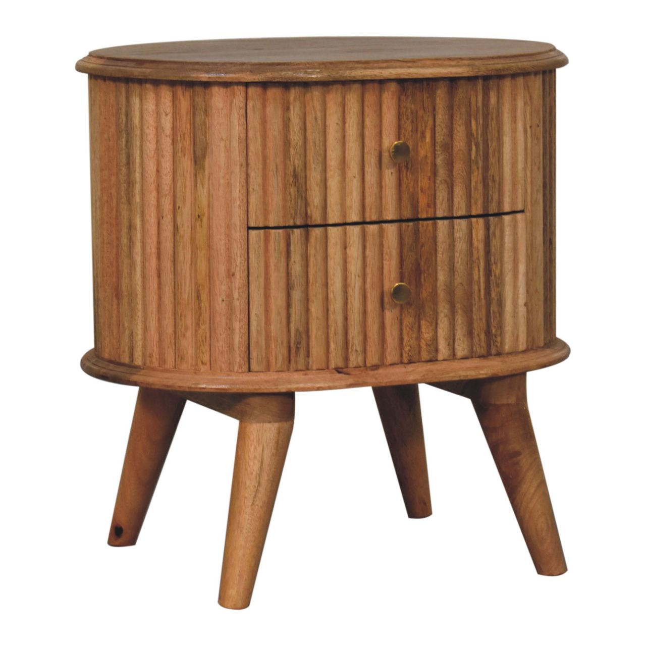 Mango wood nordic bedside table