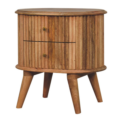 Mango wood nordic bedside table