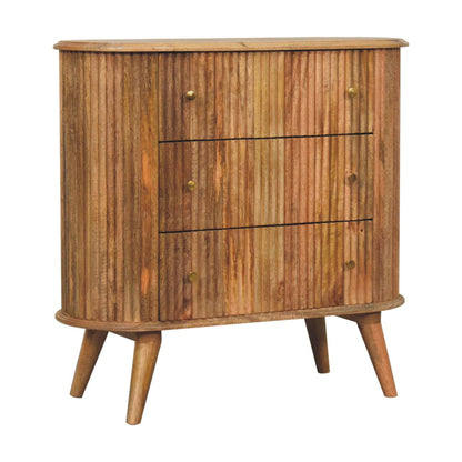 Nordic mango wood chest with 3 drawers