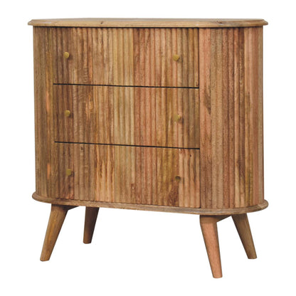 Nordic mango wood chest with 3 drawers