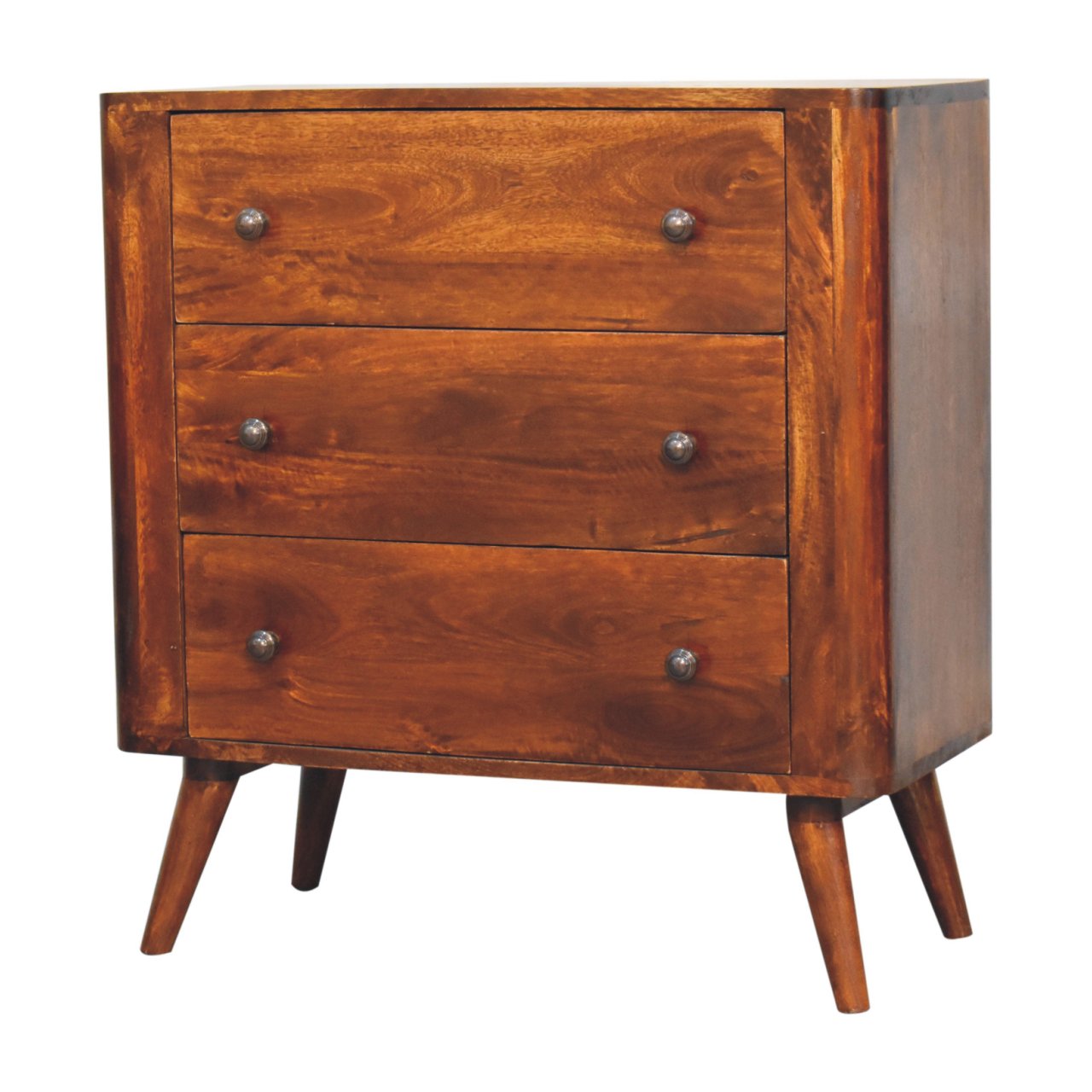 Bera 3 Drawers Chest, Chestnut