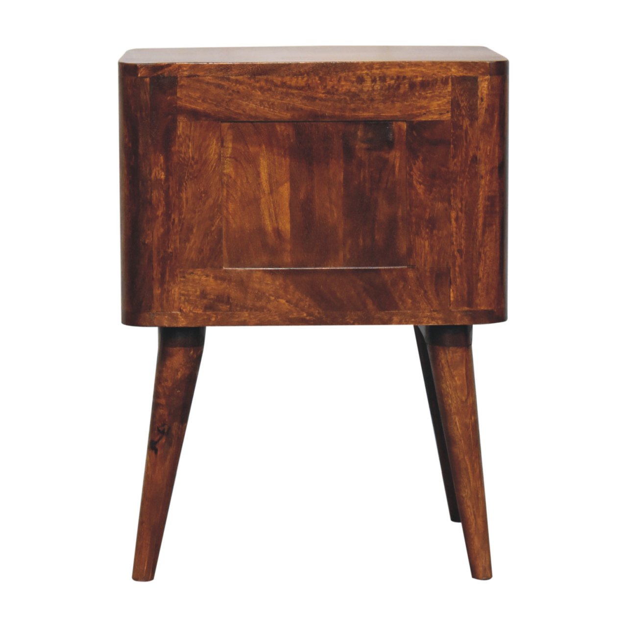 Mango wood bedside table with 2 drawers