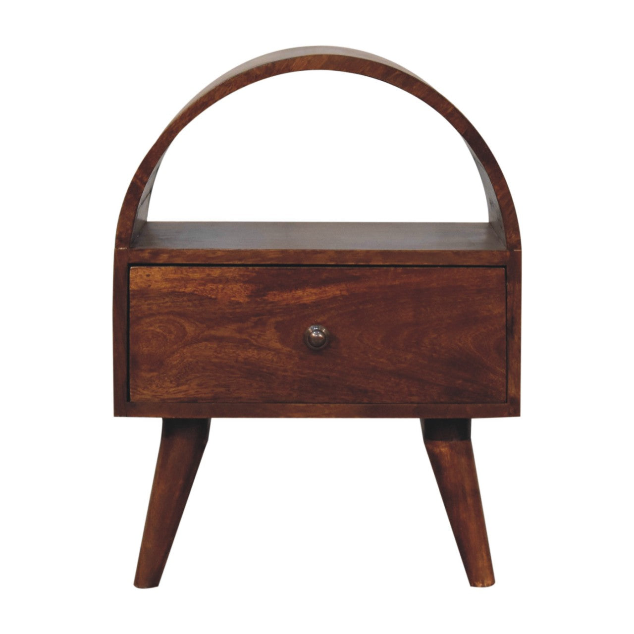 London Arch Bedside Table, Chestnut