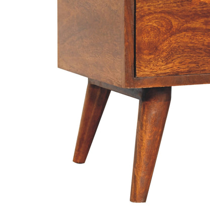 Mango wood bedside table