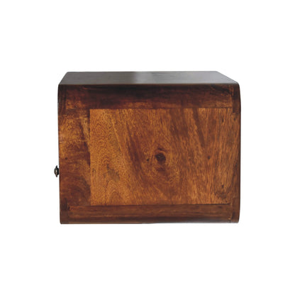 Wall mounted bedside table mango wood