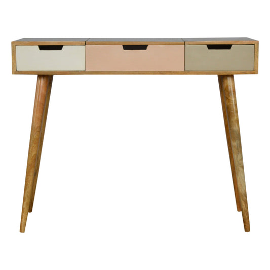 Mango wood dressing table with mirror