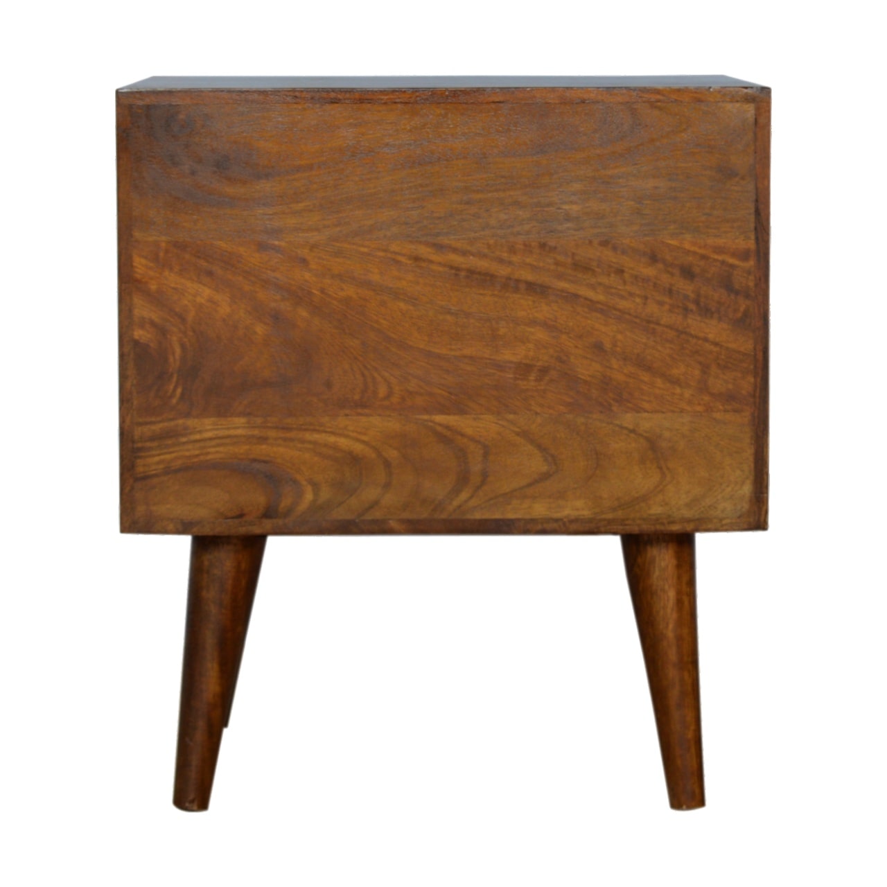 Prism mango Wood Bedside Table chestnut finish