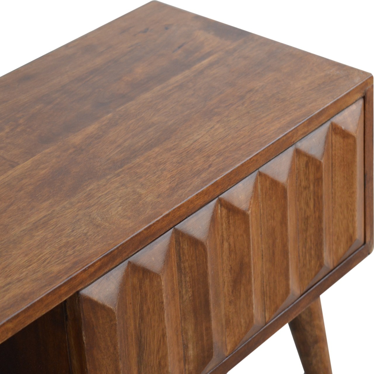 Prism coffee table chestnut finish, mango wood