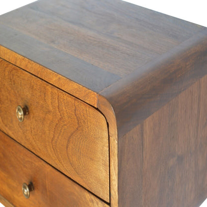 Bedside Table, Mango Wood in chestnut finish