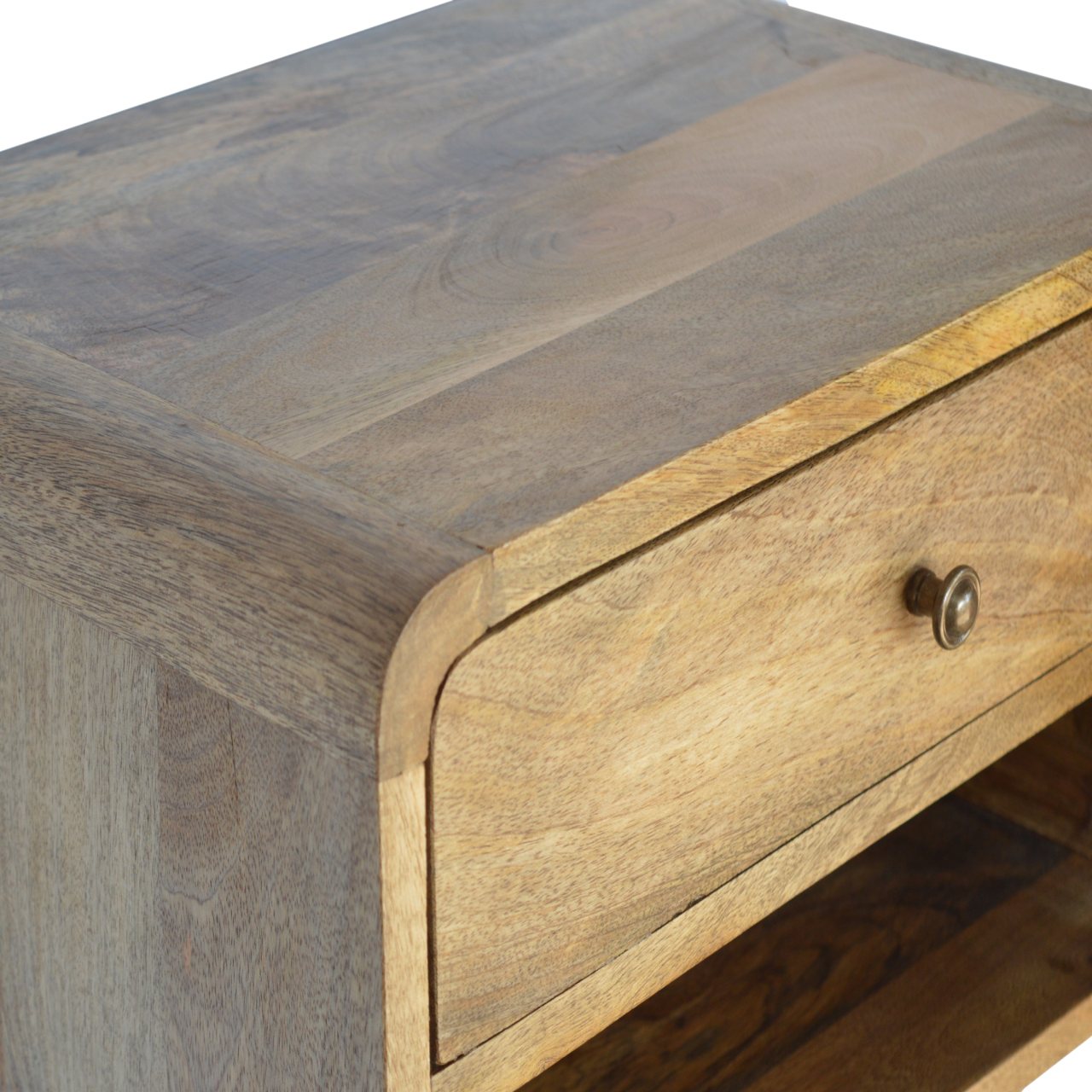 Mango wood floating bedside table