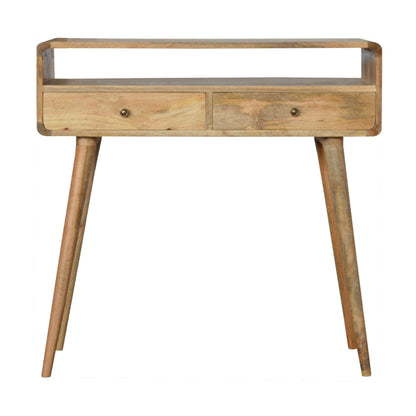 Mango Wood Console Table in Oak Finish