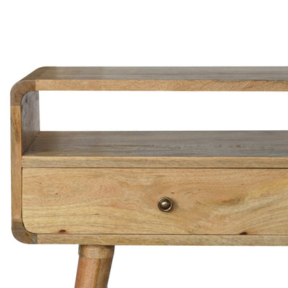 Mango Wood Console Table in Oak Finish