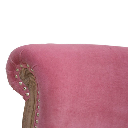 Pink Velvet Studded Chair