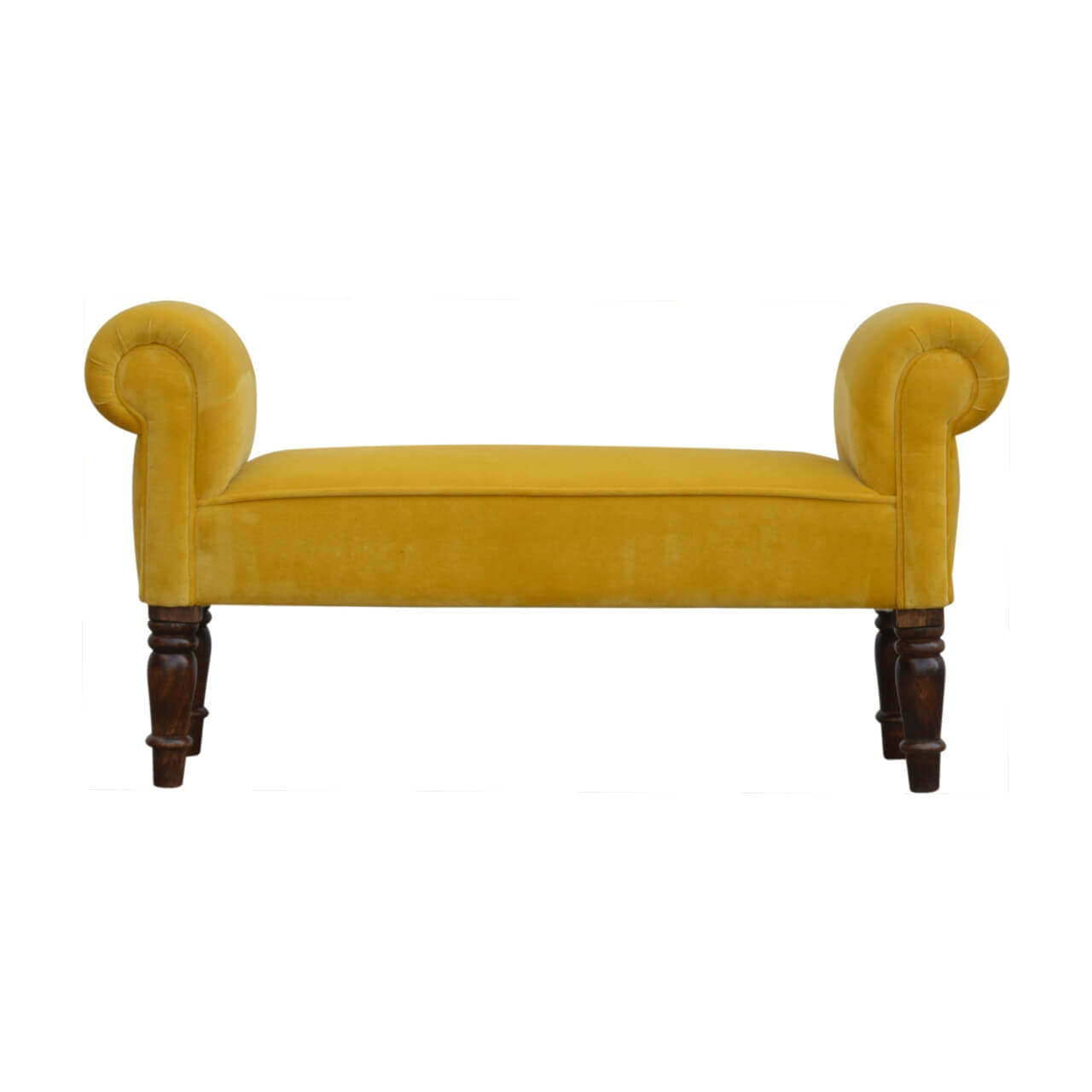 Mustard mango wood bench