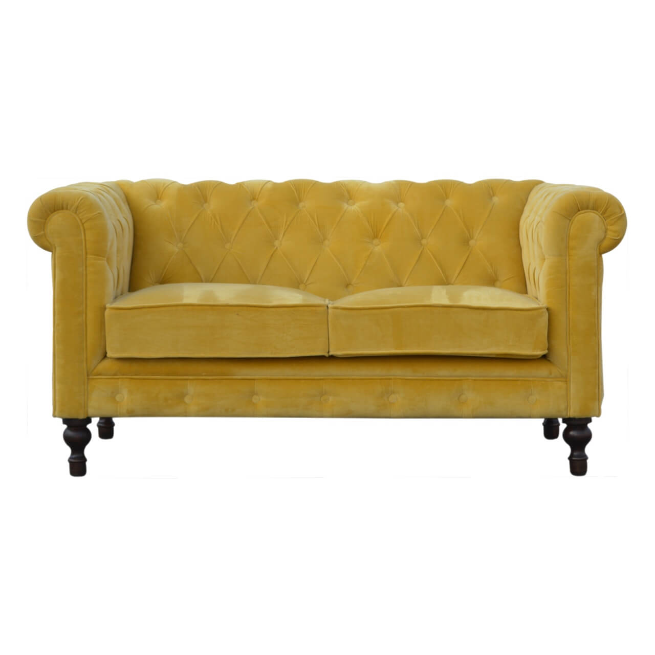 Mustard Chesterfield Sofa made from mango wood