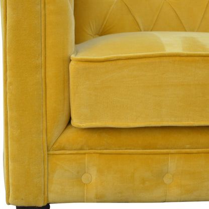 Mustard Chesterfield Sofa made from mango wood