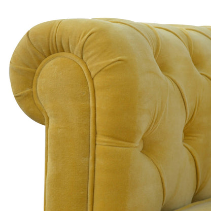 Mustard Chesterfield Sofa made from mango wood