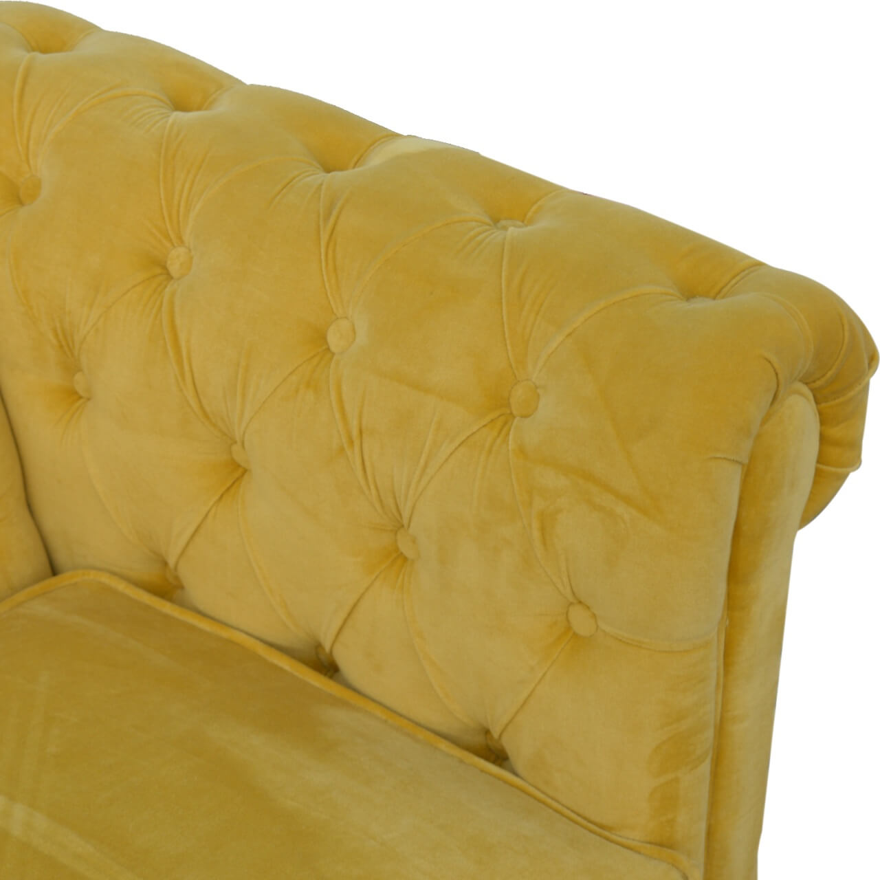 Mustard Chesterfield Sofa made from mango wood