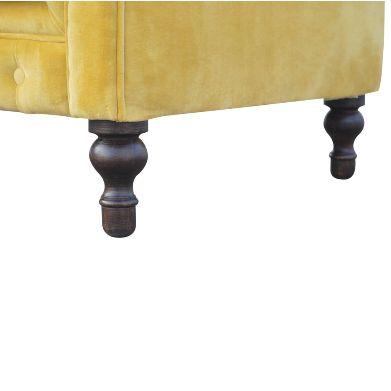 Mustard Chesterfield Sofa made from mango wood