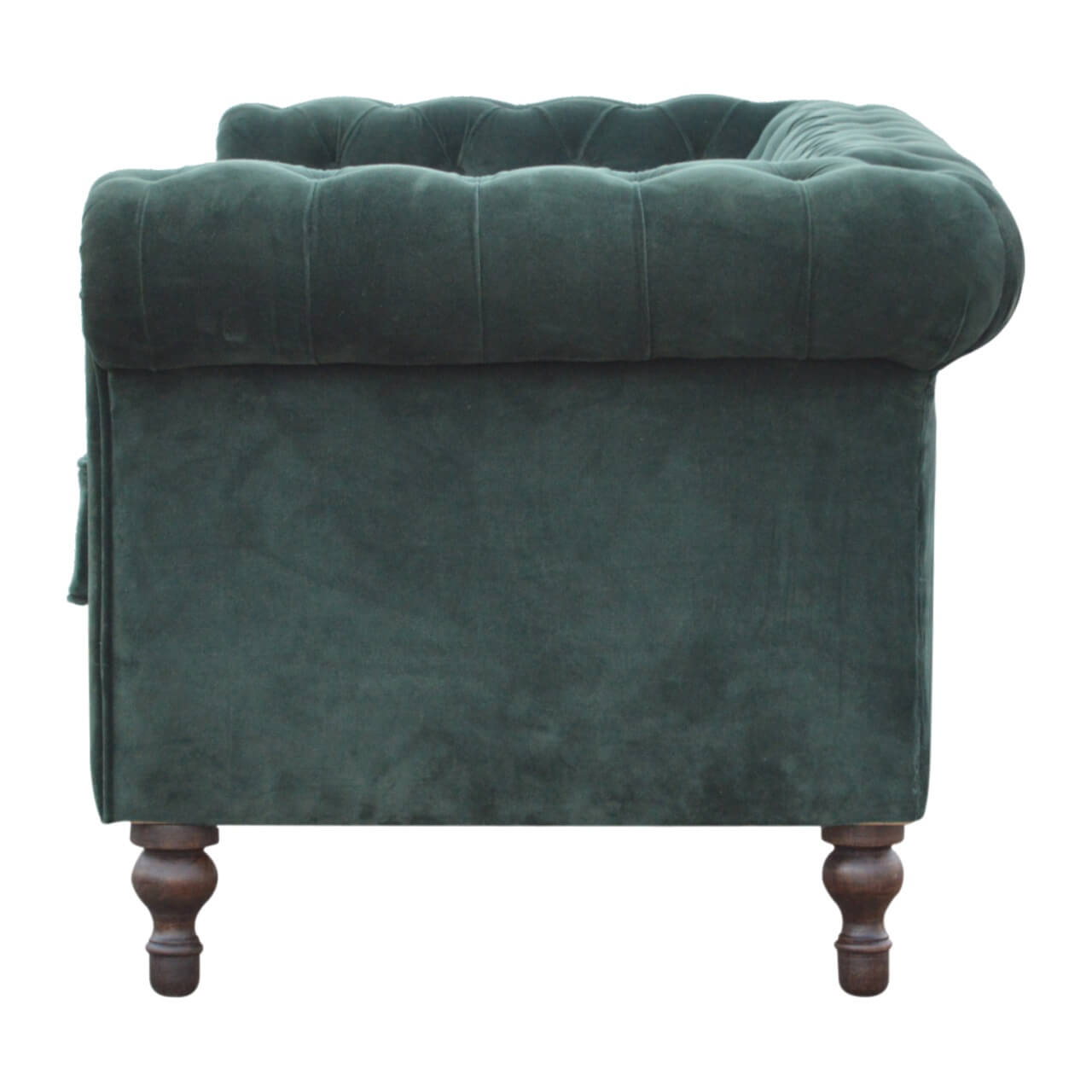 Emerald Green Chesterfield Sofa made from mango wood