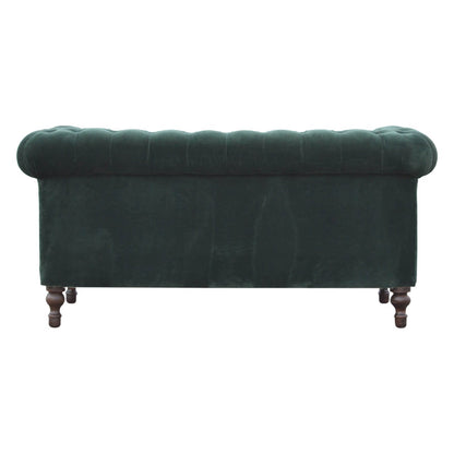 Emerald Green Chesterfield Sofa made from mango wood