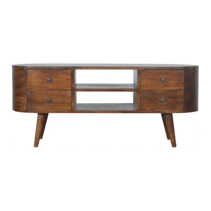 Tv Unit with 4 drawers, Mango Wood