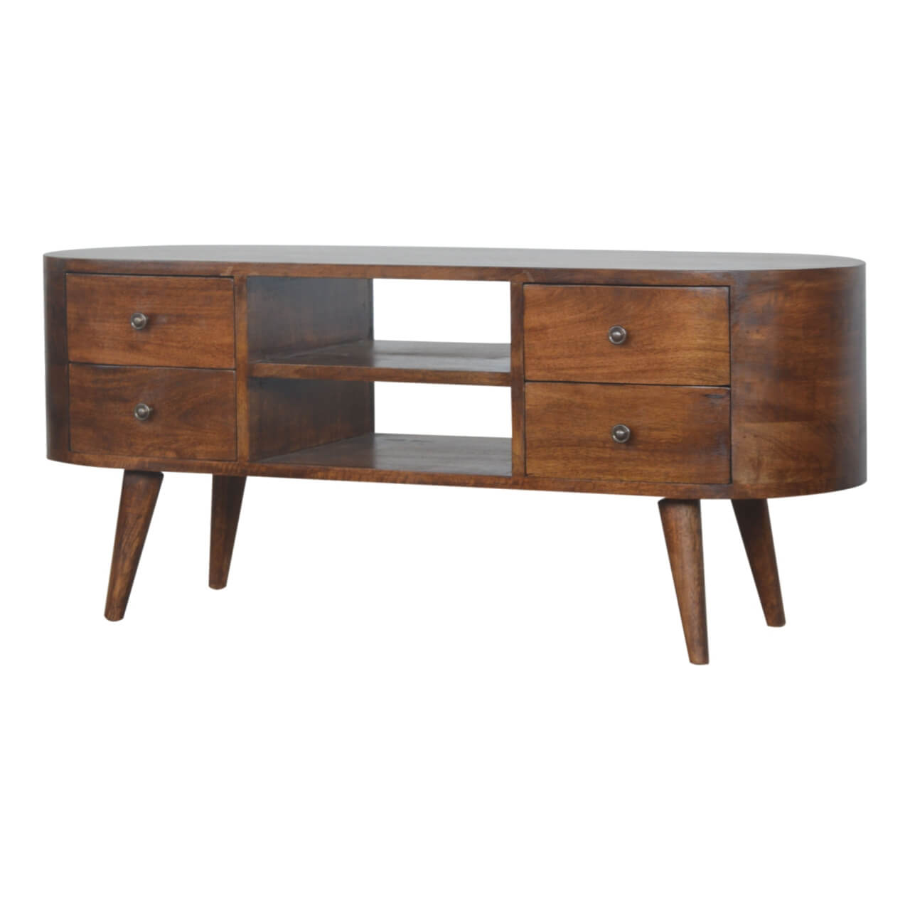 Tv Unit with 4 drawers, Mango Wood