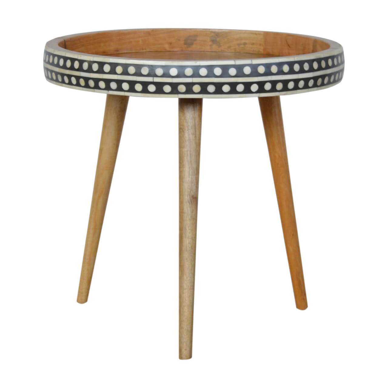 Bone Inlay End Table