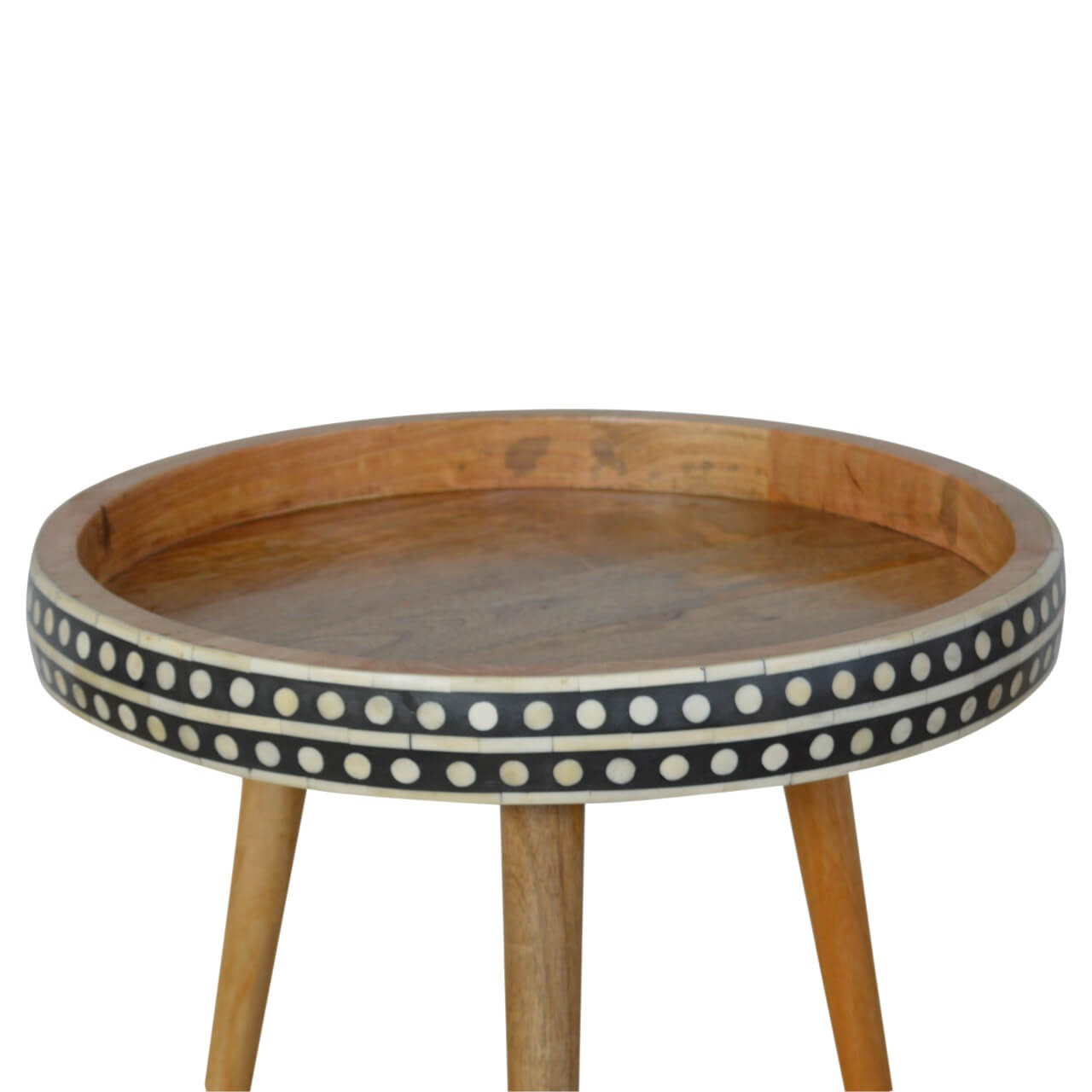 Bone Inlay End Table