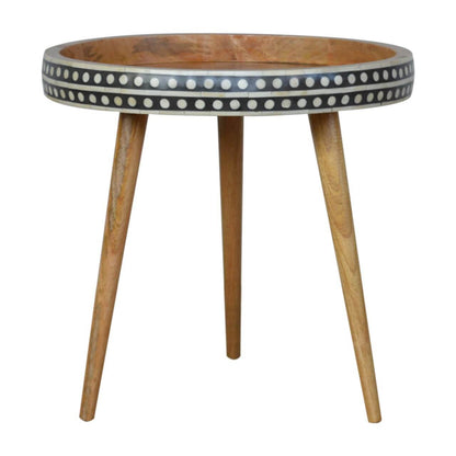 Bone Inlay End Table