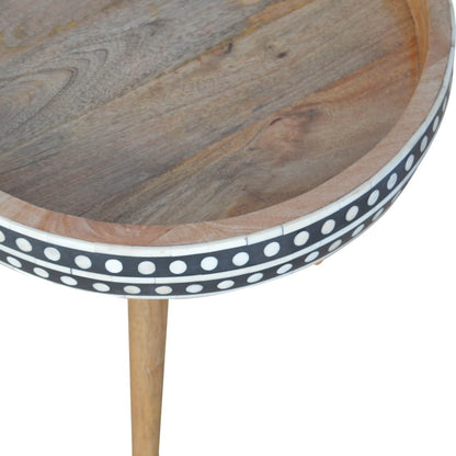 Bone Inlay End Table