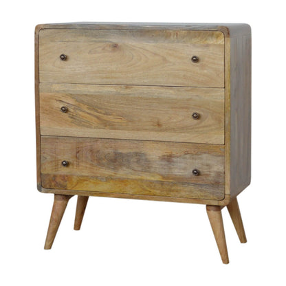 Chest with 3 drawers made from mango wood