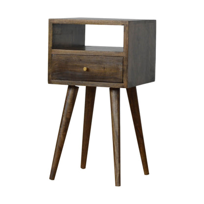 Small Bedside table, Grey Wash mango wood