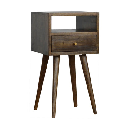 Small Bedside table, Grey Wash mango wood