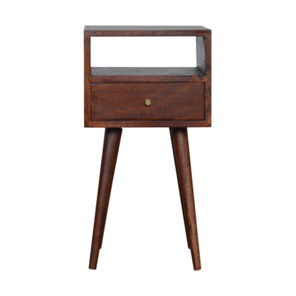 Cherry finish mango wood bedside table