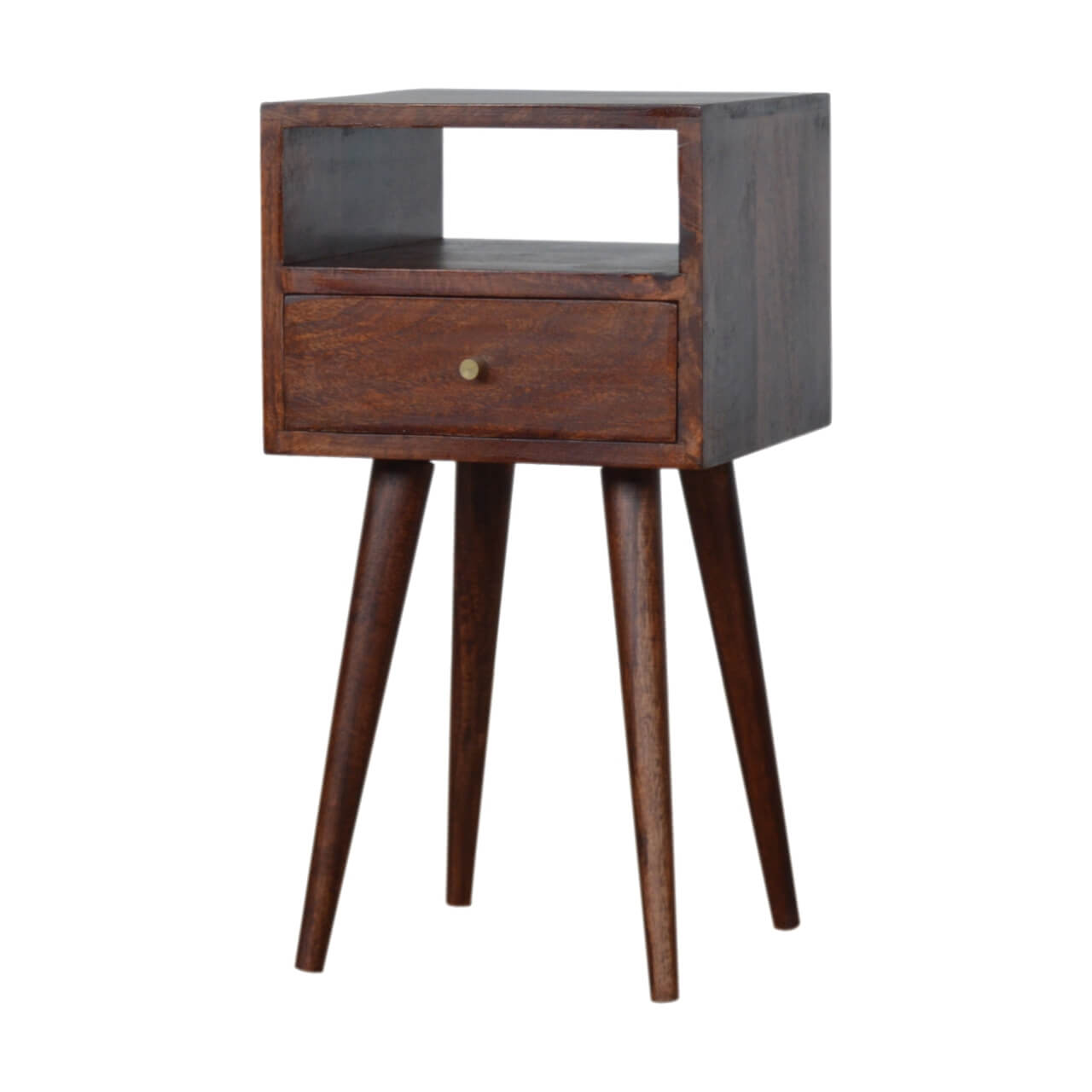 Cherry finish mango wood bedside table