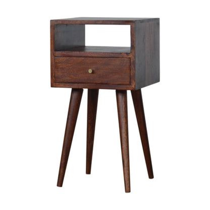 Cherry finish mango wood bedside table