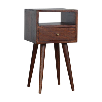 Cherry finish mango wood bedside table