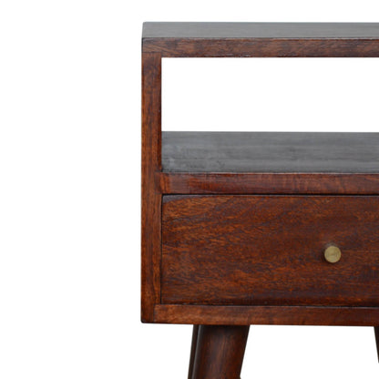 Cherry finish mango wood bedside table