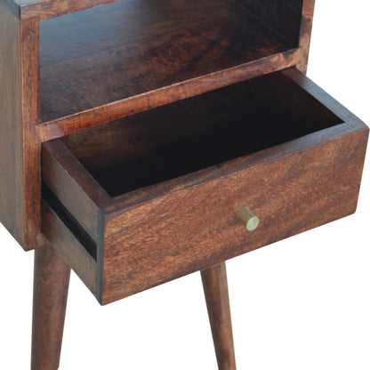 Cherry finish mango wood bedside table