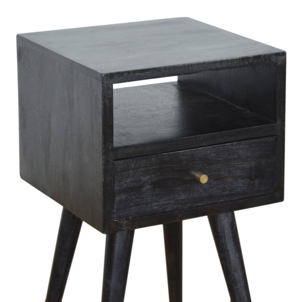 Ash Black Mango Wood Bedside Table