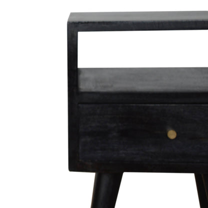 Ash Black Mango Wood Bedside Table