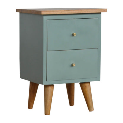 Hand Painted Bedside, Green