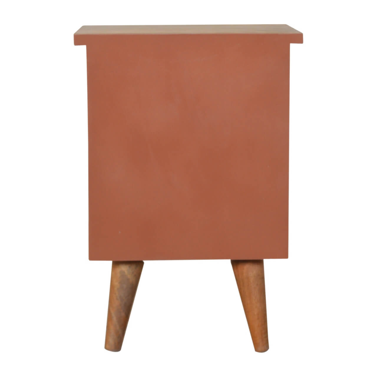 Hand Painted Bedside, Brick Red