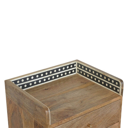 Bone Inlay Gallery Back Nightstand